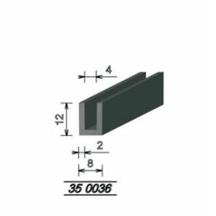 Lemovka EPDM 8 × 2 mm (výška 12 mm), 350036
